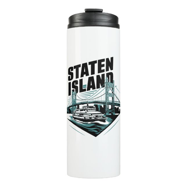 Staten Island New York Ferry Thermal Tumbler (Front)