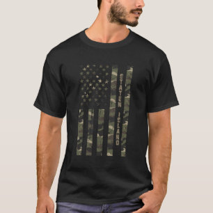 Staten Island United States Distressed Camo W Us F T-Shirt