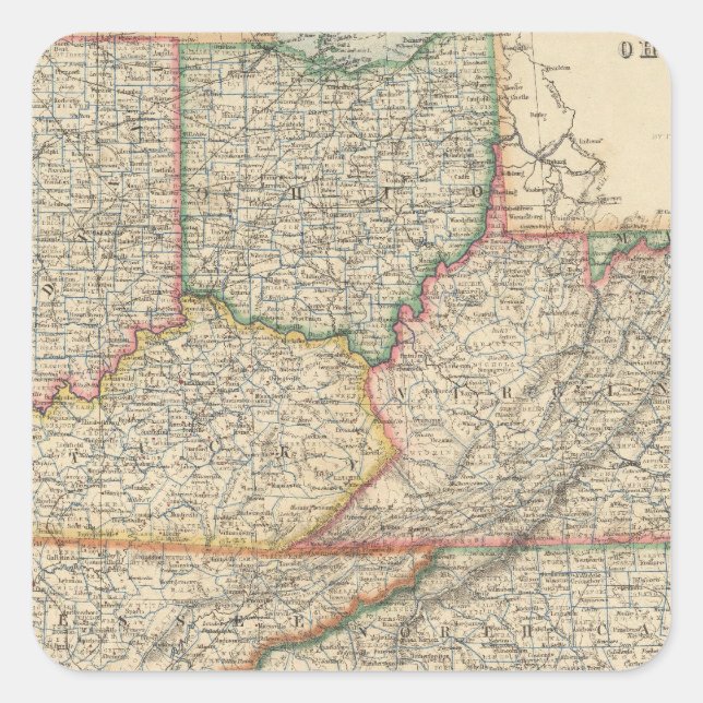 States of Delaware and Maryland Square Sticker (Front)