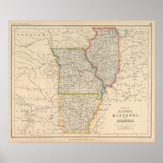 States of Illinois, Missouri, and Arkansas Poster (Front)