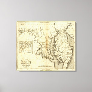 States of Maryland and Delaware Canvas Print