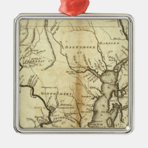 States of Maryland and Delaware Metal Tree Decoration