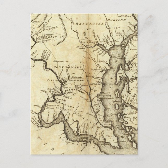 States of Maryland and Delaware Postcard (Front)