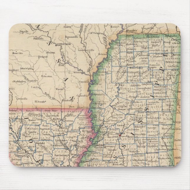 States of Mississippi and Louisiana Mouse Mat (Front)