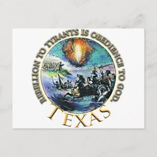 States of Rebellion to Tyrants TEXAS Postcard