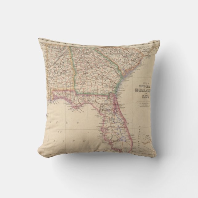States of South Carolina, Georgia, and Alabama Cushion (Front)