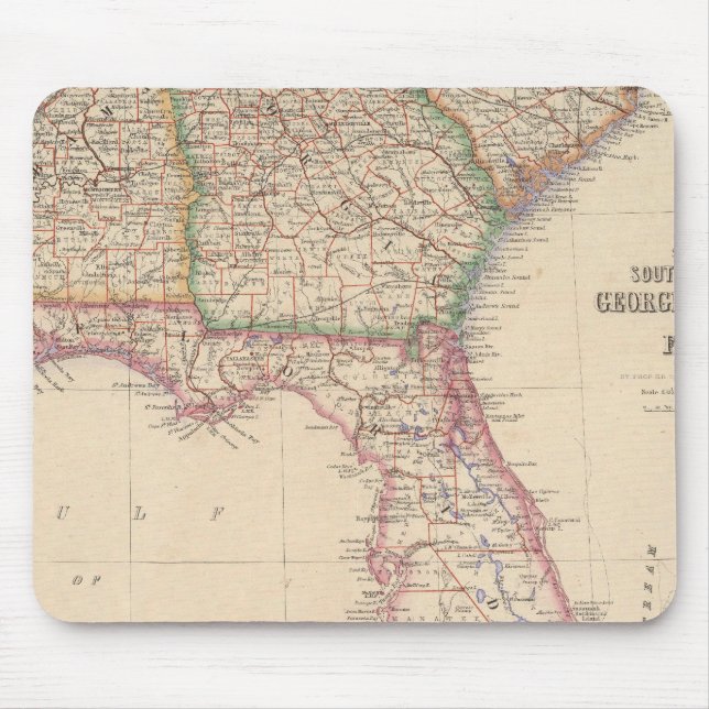 States of South Carolina, Georgia, and Alabama Mouse Mat (Front)
