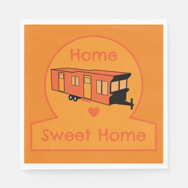 Static Caravan Home Gift Napkin (Front)