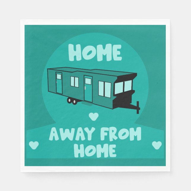 Static Caravan Home Gift Napkin (Front)