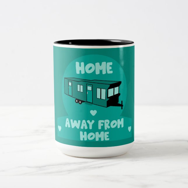 Static Caravan Home Gift Two-Tone Coffee Mug (Center)