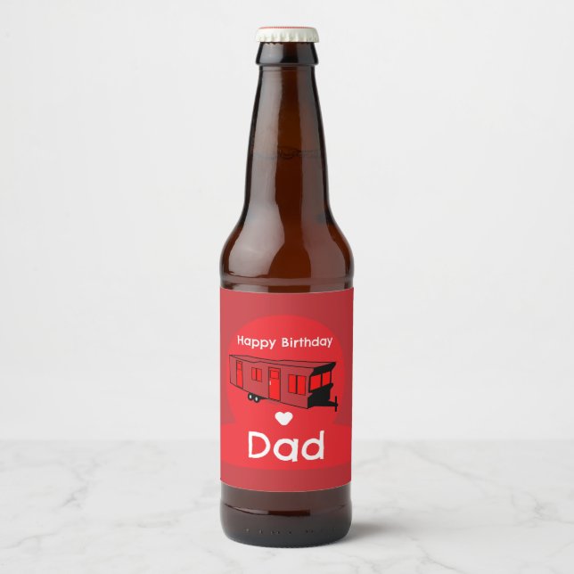 Static Caravan Park Home Beer Bottle Label (Front)