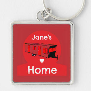 Static Caravan Park Home Key Ring