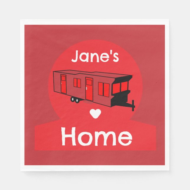 Static Caravan Park Home Napkin (Front)