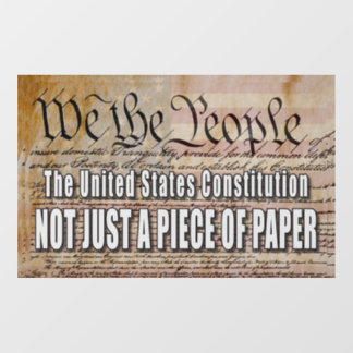 Static Cling Decal U.S. Constitution