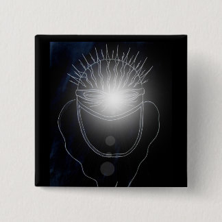 Static Electricity 15 Cm Square Badge