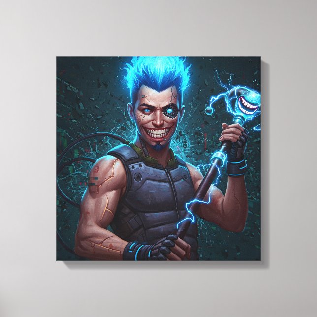 Static Jester Canvas Print (Front)
