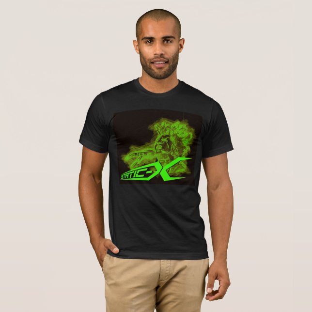 STATIC-X mens black rock tshirt (Front Full)