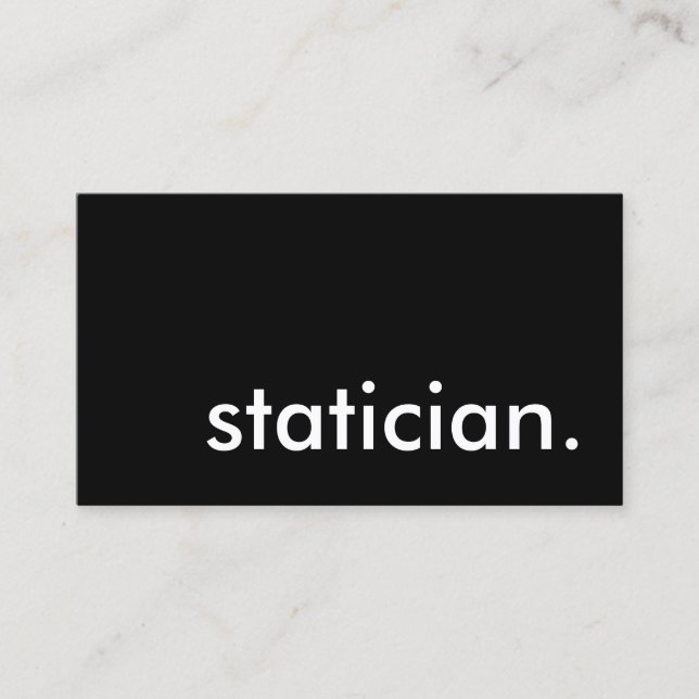 statician. business card (Front)