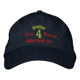 Station 4-Firefighter Hat-Embroidered Embroidered Hat