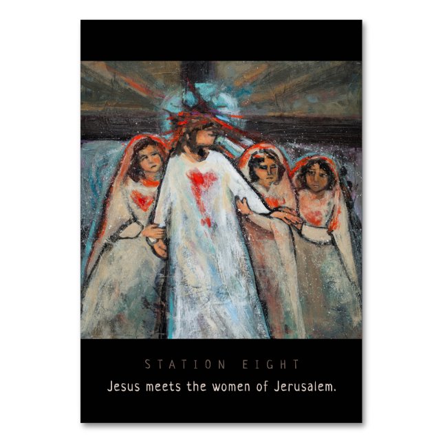 Station Eight, Jesus meets women, Prayer Card (Front)