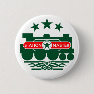 Station Master 6 Cm Round Badge