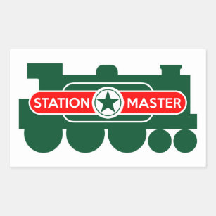 Station Master, Train Rectangular Sticker