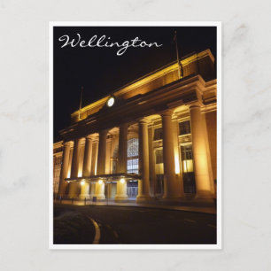station night wellington postcard