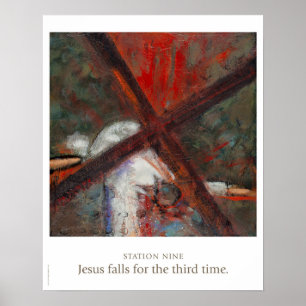 Station Nine: Jesus falls for the third time. Poster