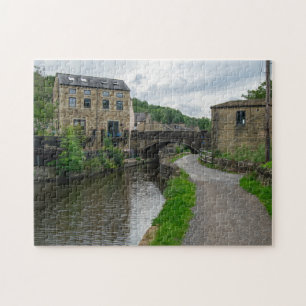 Station Road Bridge on the Rochdale Canal Jigsaw Puzzle