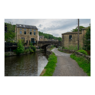 Station Road Bridge on the Rochdale Canal Poster