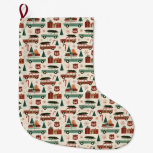 Station Wagon Mantel Christmas Cheer Large Christmas Stocking