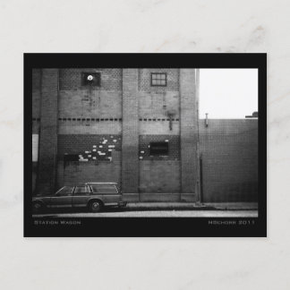 Station Wagon Urban Industrial Cityscape Postcard