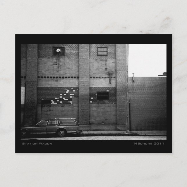 Station Wagon Urban Industrial Cityscape Postcard (Front)