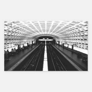 station washington metro train subway rectangular sticker