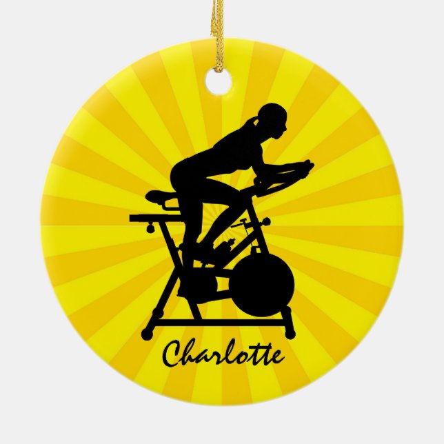Stationary Bike Design Ornament (Back)