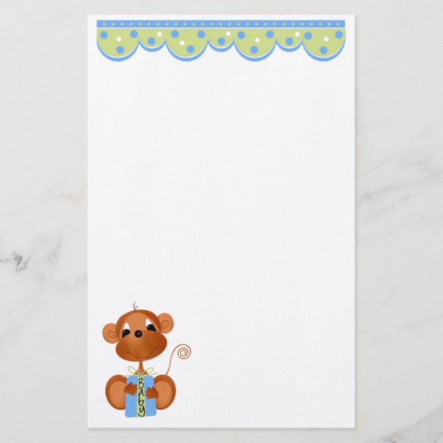 Stationary Jungle Baby Boy Many uses Stationery (Front)