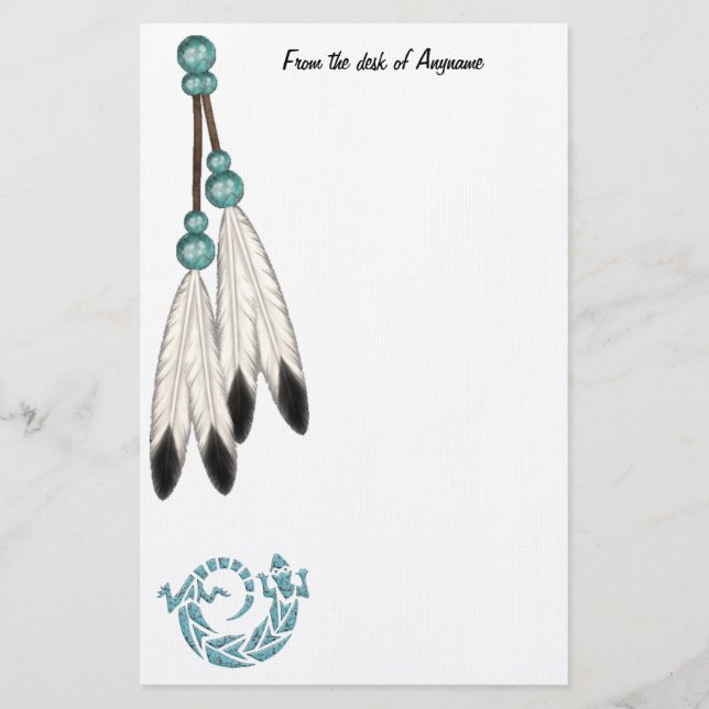 Stationary Native American Design Stationery (Front)