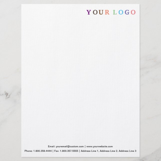Stationary with Logo Custom Business Letterhead (Front)