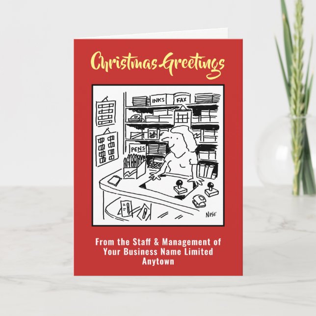 Stationers or Office Supplies Christmas Card (Front)