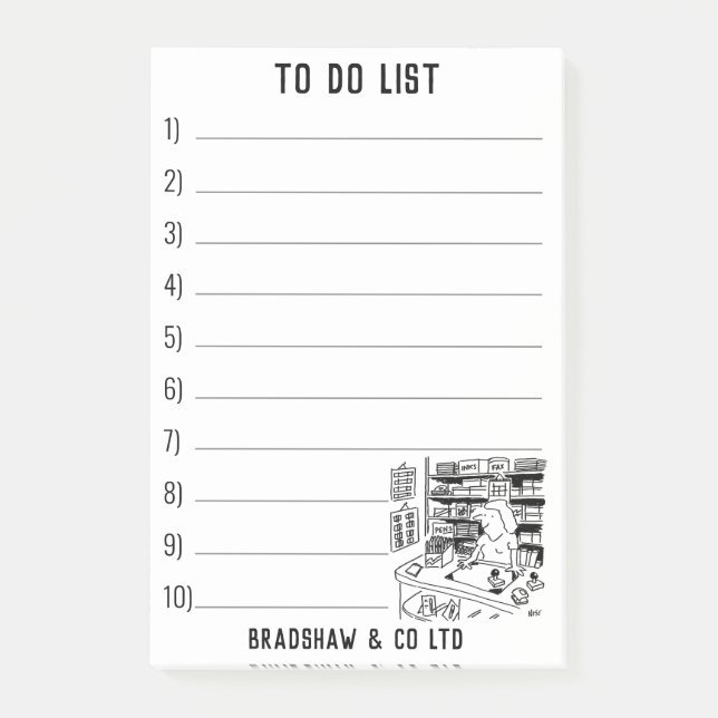 Stationers Stationery Shop to Personalise Post-it Notes (Front)