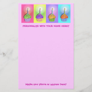 Stationery - Birthday Cupcakes