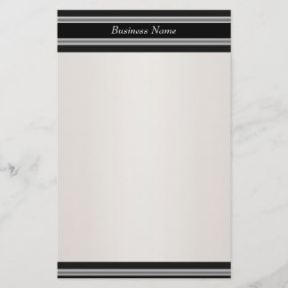 Stationery Black Cream White