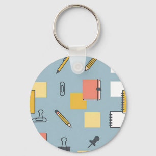Stationery Chaos Pencils Notebooks Sticky Notes  Key Ring
