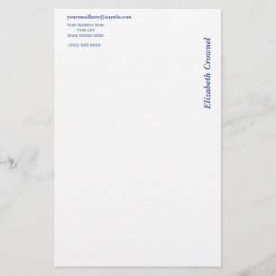 Stationery On The Side Letterhead