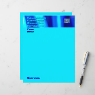 Stationery Paper (Electric Blue) RFPMDesigns©️2024
