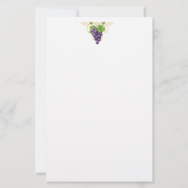 Stationery Paper-Grapes (Front)