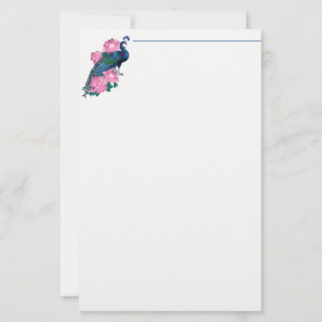 Stationery Paper-Peacock (Front)