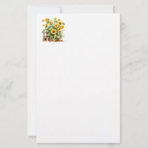 Stationery Paper-Sunflowers
