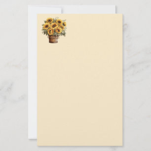 Stationery Paper-Sunflowers