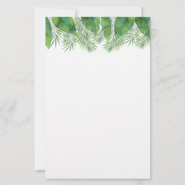 Stationery Paper-Tropical Palms (Front)
